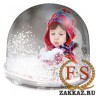 Водяной шар со снежинками для полиграфической вставки Премиум